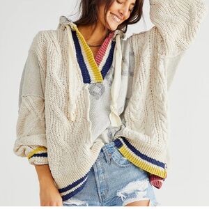 Free People Cable Knit Hoodie